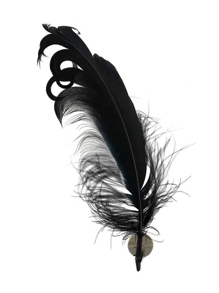 Ann Demeulemeester Feather Earring - Black