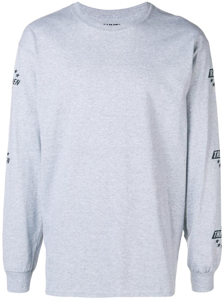 Très Bien Logo Sleeve Crew Neck Sweatshirt - Grey
