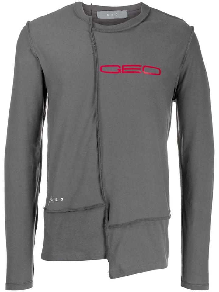 Geo Geo Axis Long-sleeve Top - Grey
