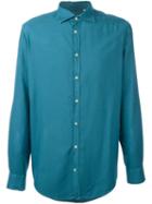 Massimo Alba Classic Shirt, Men's, Size: Xxl, Blue, Cotton/modal