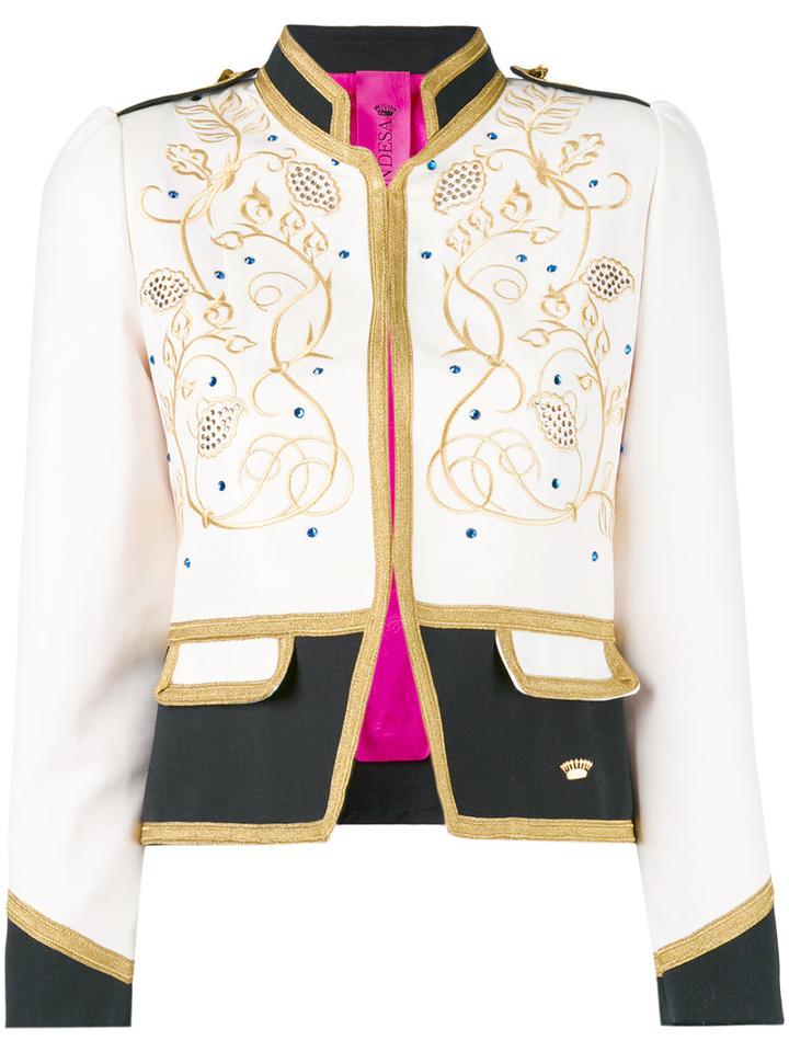 La Condesa - Mariscal Military Jacket - Women - Wool/polyester/viscose - 36, White, Wool/polyester/viscose