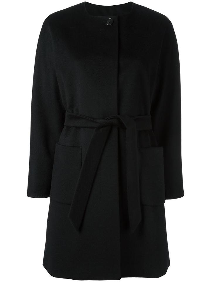 Max Mara Single Breasted Coat, Women's, Size: 40, Black, Viscose/cashmere