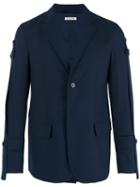 Marni Tailored Jacket, Men's, Size: 52, Blue, Wool/cotton/polyamide