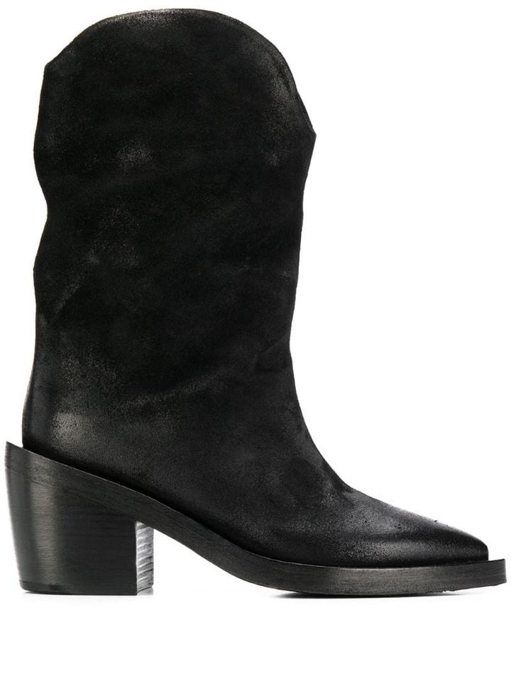 Marsèll Cowboy Style Ankle Boots - Black