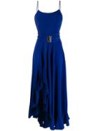 Blanca Flamenco Hem Maxi Dress - Blue