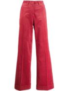Ps Paul Smith Flared Corduroy Trousers - Pink