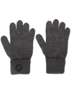 Dsquared2 Classic Ribbed Gloves, Men's, Grey, Wool