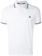 Moncler Short Sleeve Polo Shirt, Men's, Size: Medium, White, Cotton/nylon