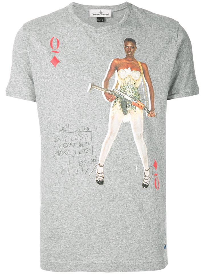 Vivienne Westwood Queen Of Diamonds T-shirt - Grey