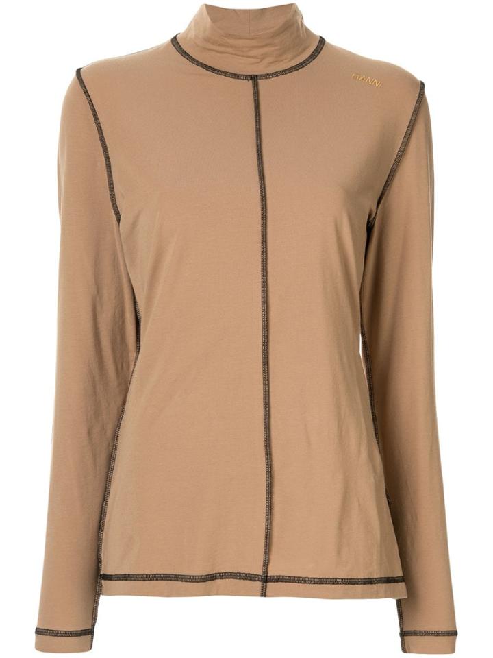 Ganni Exposed Seam Shirt - Brown