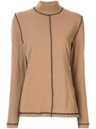 Ganni Exposed Seam Shirt - Brown