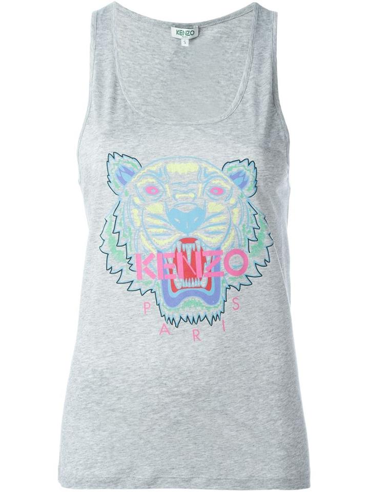 Kenzo 'tiger' Tank Top, Women's, Size: Medium, Grey, Cotton/modal