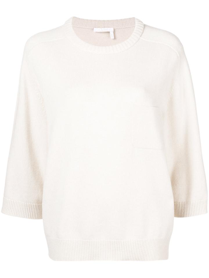 Chloé Chest Pocket Jumper - Nude & Neutrals
