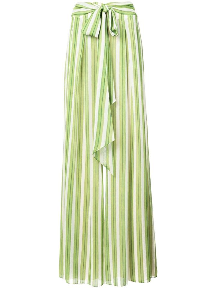 Patbo Stripe Print Trousers - Green