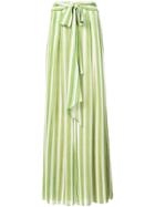 Patbo Stripe Print Trousers - Green