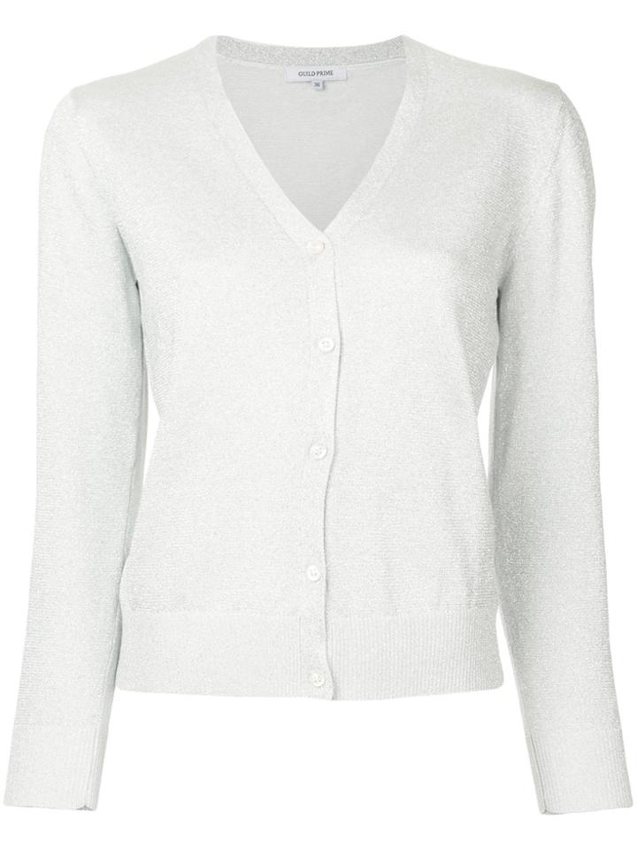 Guild Prime Glitter Knit Cardigan - Grey