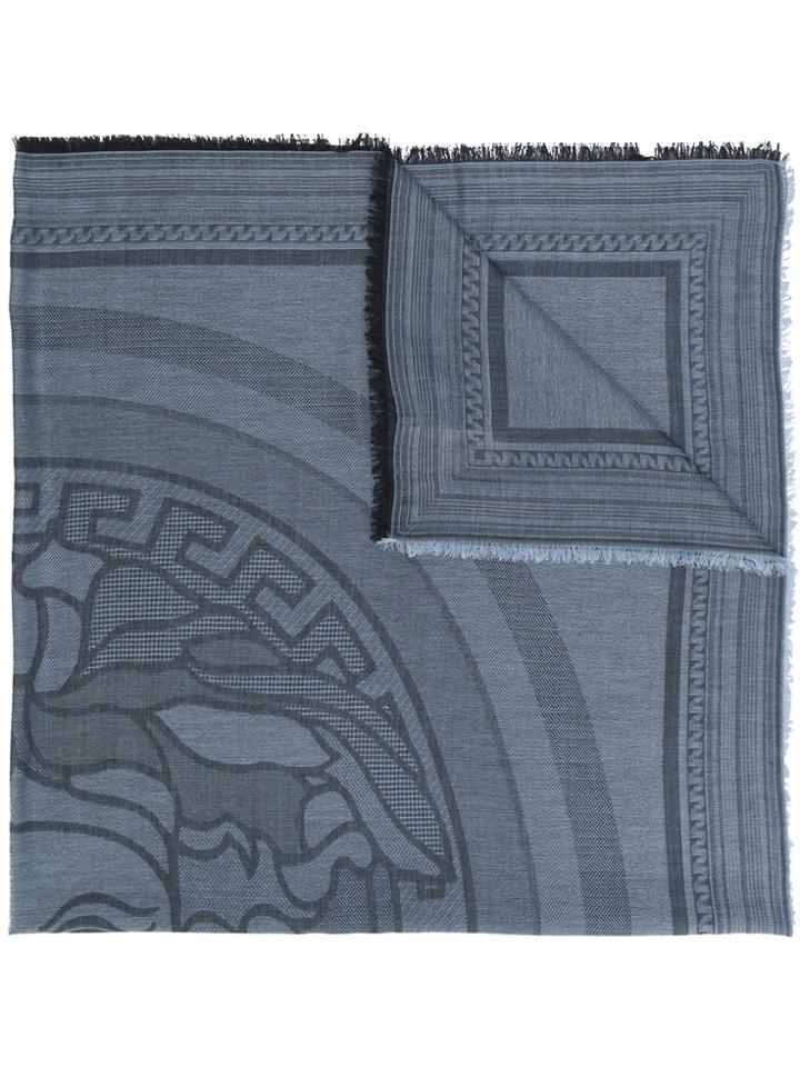 Versace Medusa Logo Shawl - Blue