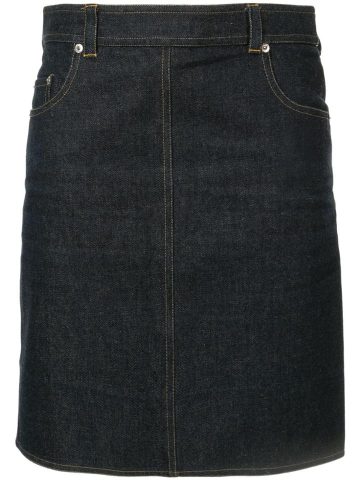 Chanel Pre-owned Straight Mini Denim Skirt - Blue