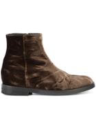 Ann Demeulemeester Flat Ankle Boots - Brown