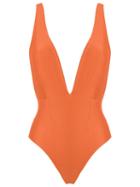 Haight Deep V Neck Swimsuit, Women's, Size: Medium, Yellow/orange, Polyamide/spandex/elastane