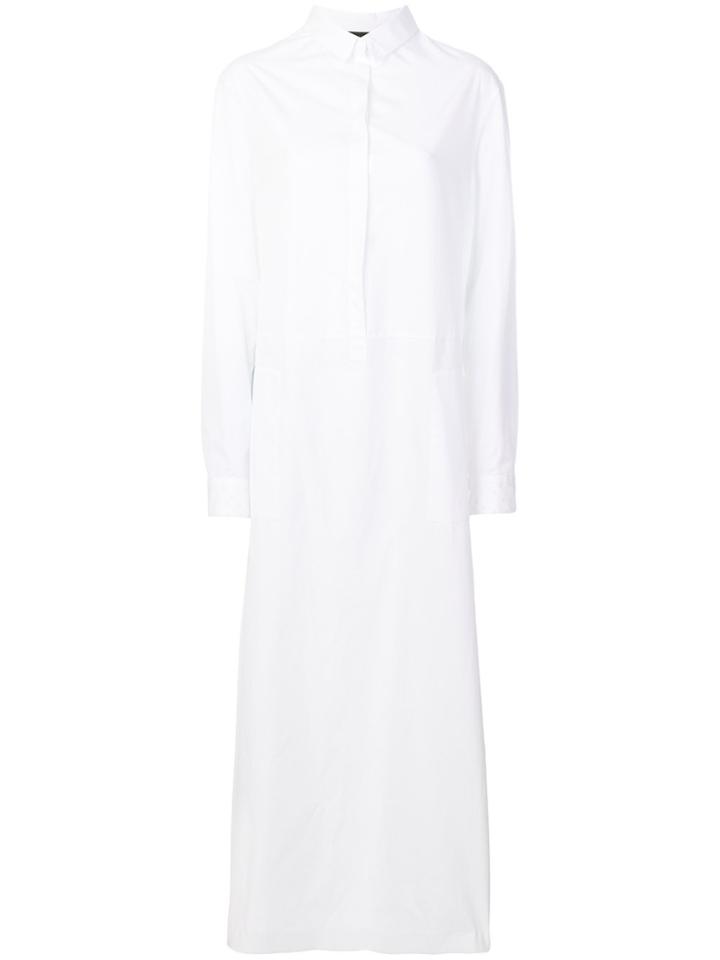 Haider Ackermann Polka Dot Cuff Shirt Dress - White