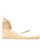 Castañer Carina Wedge Pumps, Women's, Size: 40, Nude/neutrals, Linen/flax/leather/rubber