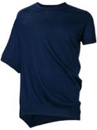 Lanvin Asymmetric Ruched T-shirt - Blue