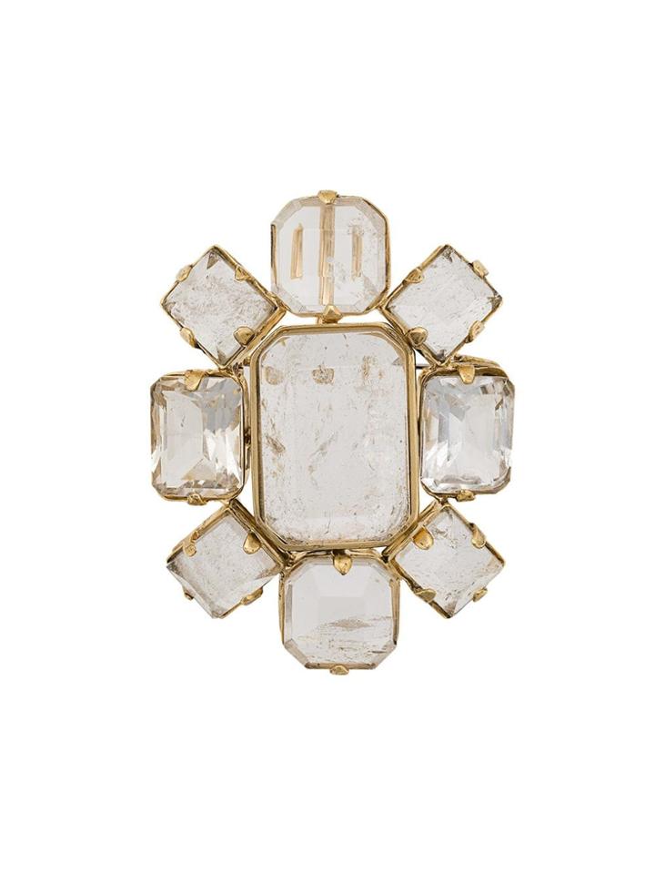 Goossens Stones Brooch - Gold