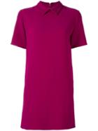 P.a.r.o.s.h. Classic Collar Shortsleeved Dress, Women's, Size: Medium, Pink/purple, Polyester/spandex/elastane