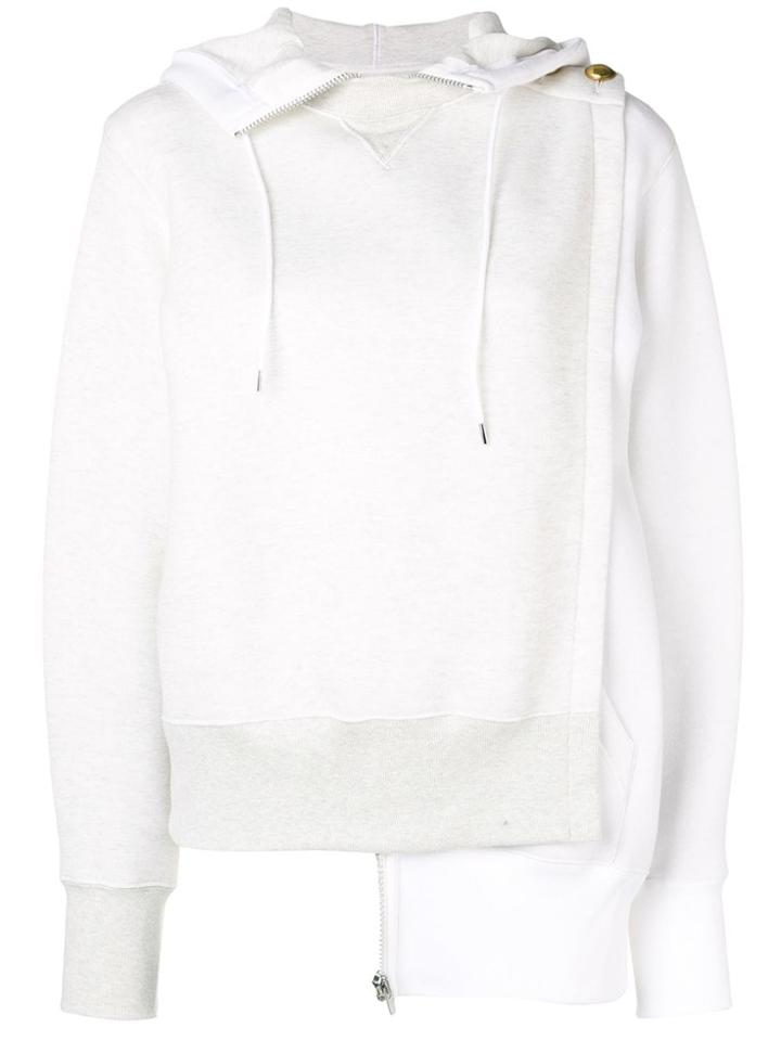 Sacai Layered Hoodie - White