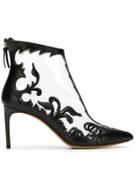 Francesco Russo Embroidered Detail Ankle Boots - Black