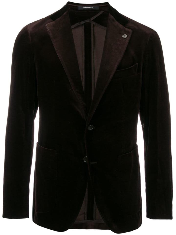 Tagliatore Montecarlo Velvet Jacket - Brown