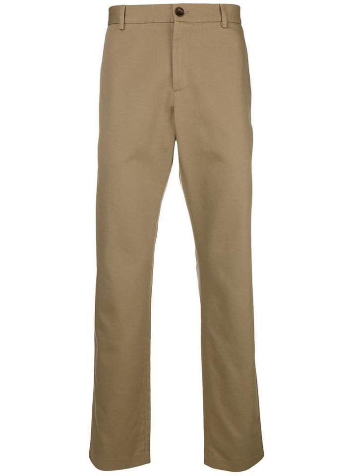 Gucci Embroidered Logo Chinos - Neutrals