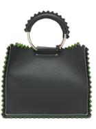 Sara Battaglia Zigzag Trimmed Tote Bag - Black