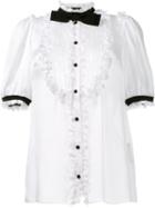 Dolce & Gabbana Tuxedo Blouse, Women's, Size: 46, White, Silk