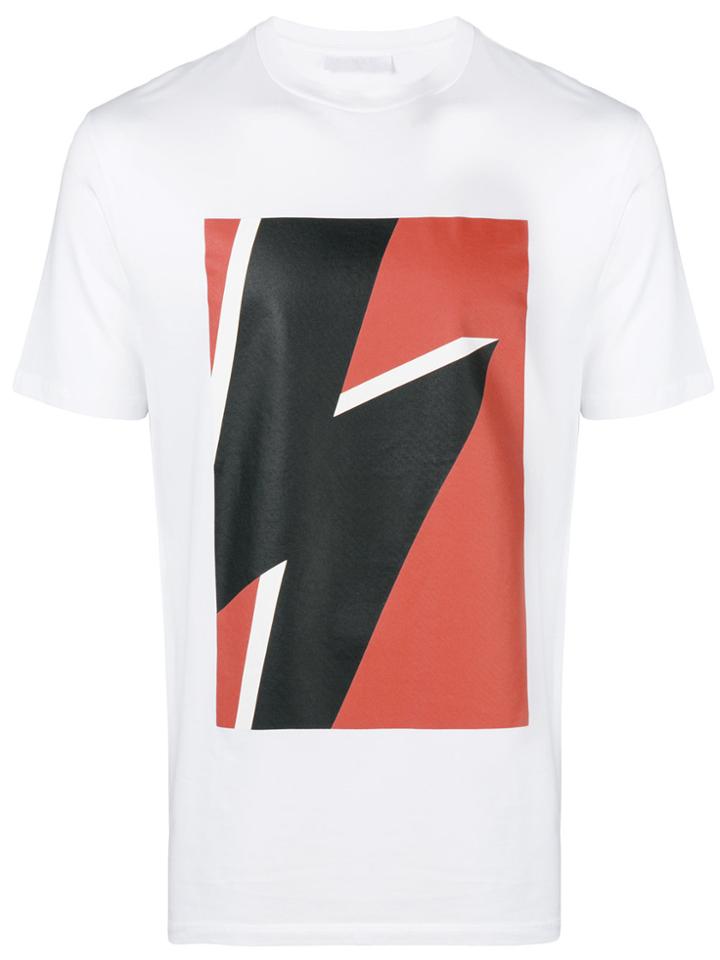 Neil Barrett Printed Danger T-shirt - White