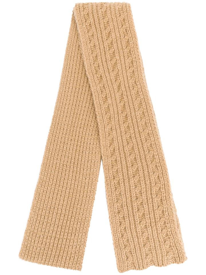 Barena Cable Knit Scarf - Brown