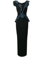 Chalayan Ruffled Sleeveless Maxi Dress - Black