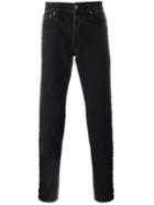 Givenchy Embellished Denim Jeans, Men's, Size: 31, Black, Cotton/glass