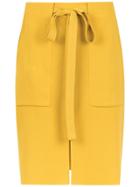 Egrey Drawstring Knit Skirt - Yellow