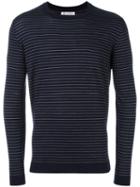 Brunello Cucinelli Striped Jumper, Men's, Size: 52, Blue, Virgin Wool/cashmere
