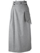 Yohji Yamamoto Vintage Suspender Strap Skirt, Women's, Size: Medium, Grey