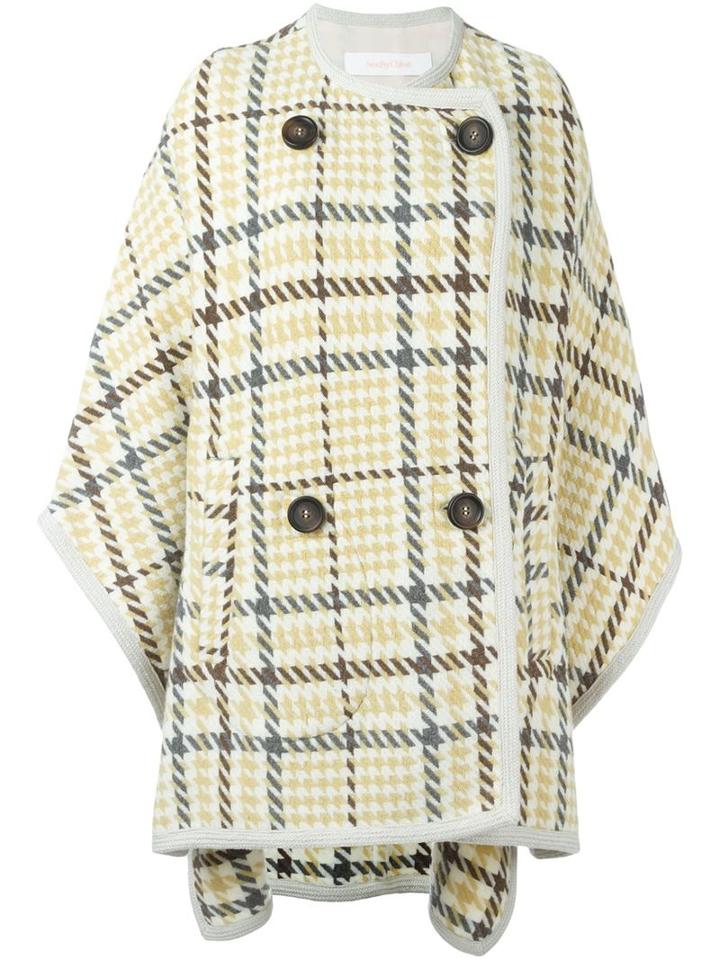 See By Chloe Checked Cape