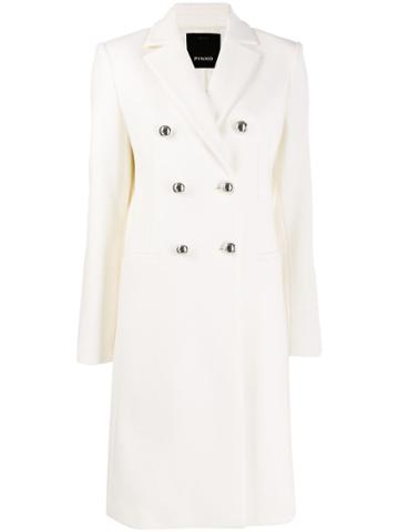 Pinko Fitted Double-breasted Coat - Neutrals