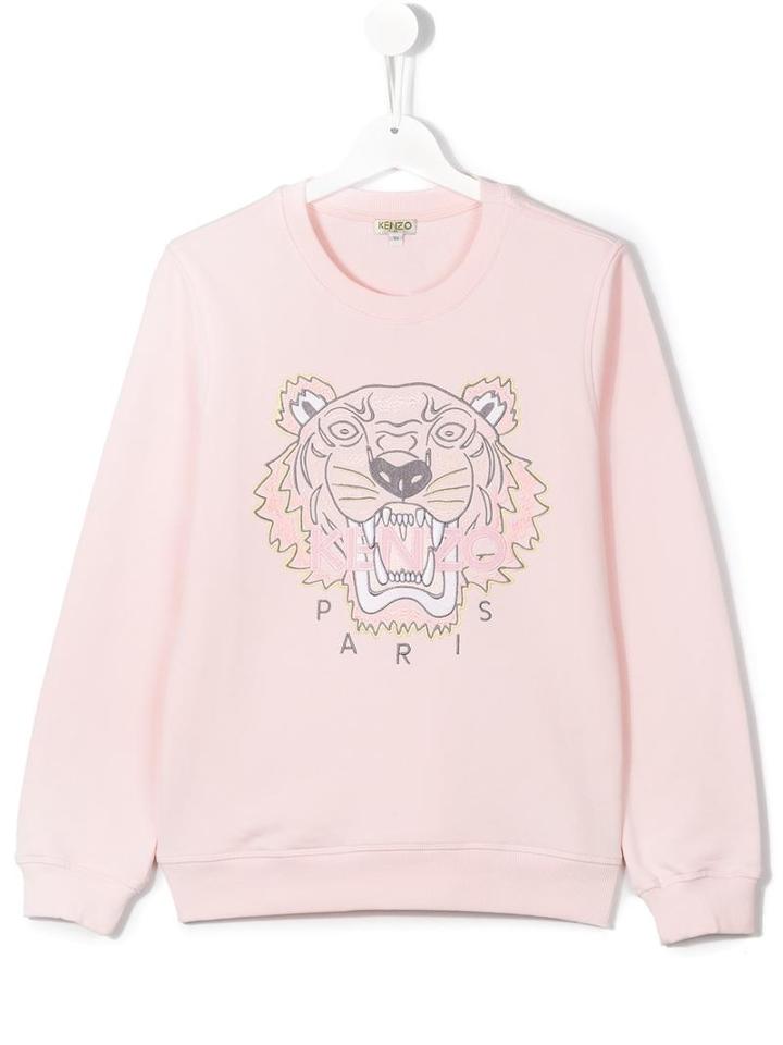 Kenzo Kids Tiger Sweatshirt, Girl's, Size: 16 Yrs, Pink/purple