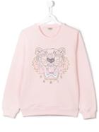 Kenzo Kids Tiger Sweatshirt, Girl's, Size: 16 Yrs, Pink/purple