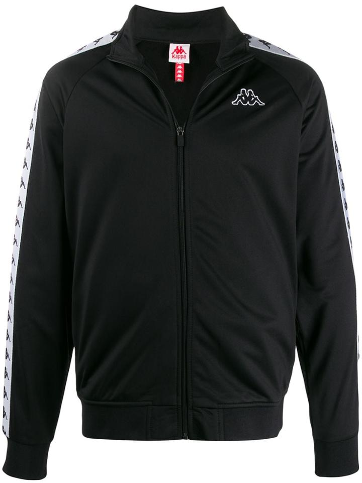 Kappa Logo Lined Zipped Jacket - Black