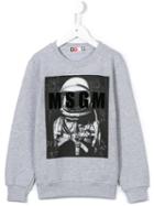 Msgm Kids Logo Print Sweatshirt, Boy's, Size: 12 Yrs, Grey