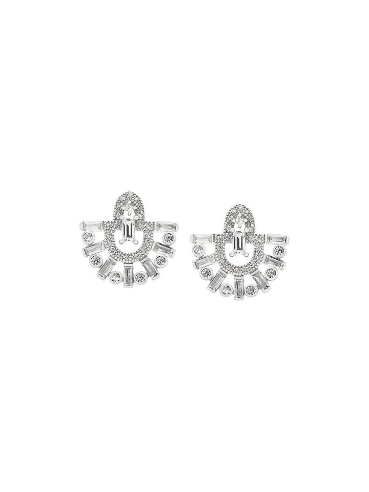 V By Laura Vann Runa Fan Earrings - Metallic