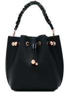 Braided Strap Bucket Tote - Women - Calf Leather - One Size, Black, Calf Leather, Sophia Webster
